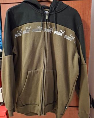 Felpa Puma con cappuccio e zip uomo XL felpata