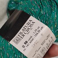 Filato di cotone verde brillante