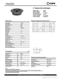 ALTOPARLANTE MID RANGE CIARE HM500 STUPENDI
