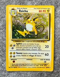 Carta Pokemon Raichu Holo Ita, Set Base 14/102