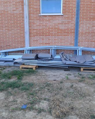 Struttura copri-scopri in acciaio inox + telonato