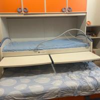 Letto a castello 2 scrivanie incorporate