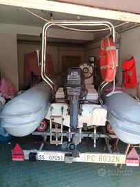 gommone novamarine grigio tg 430 con motore  25 cv