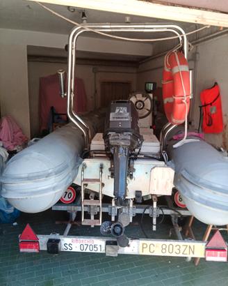 gommone novamarine grigio tg 430 con motore  25 cv