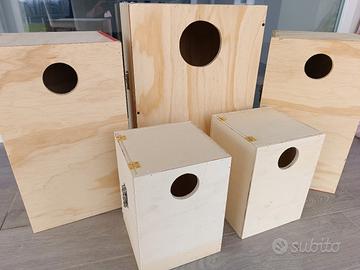 nidi per pappagalli e uccelli in genere 