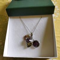 Collana argento con pietre colorate 