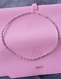 Collana oro 750 e cristalli 