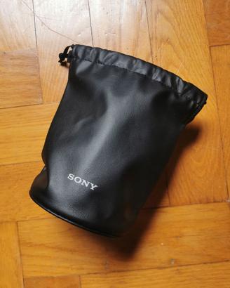Sacca porta obiettivo Sony in pelle