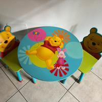 Set tavolino e due sedie Winnie The Pooh