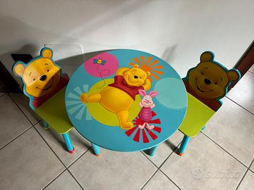 Set tavolino e due sedie Winnie The Pooh