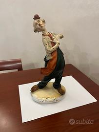 Statua pagliaccio vintage porcellana Capodimonte