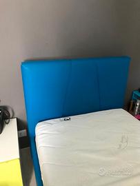 letto singolo con rete e materasso