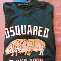 T-shirt Dsquared  colore verde scuro taglia M