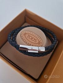 TOD'S Bracciale in pelle in colore blu
