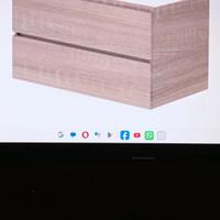 Mobile bagno rovere con 2 cassettoni e mensolone 