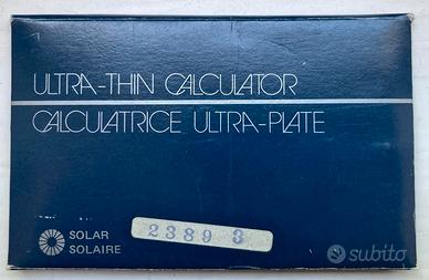 Calcolatrice ultrapiatta ad energia solare