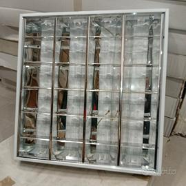 PLAFONIERE NEON 4x18W DA INCASSO UFFICIO 60 X 60