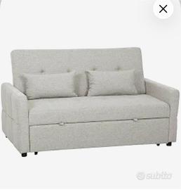 DIVANO LETTO DUE POSTI IN TESSUTO