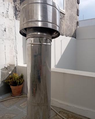 Canna fumaria con comignolo in acciaio inox