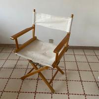 Sedia pieghevole in legno  da regista