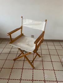 Sedia pieghevole in legno  da regista