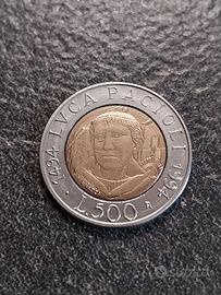 500 Lire 1994 L.Pacioli Italia