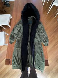 Piumino lungo con capouccio