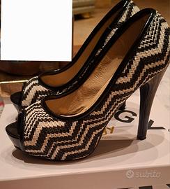 scarpe  bianco/nero