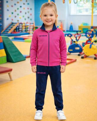 TUTA GIVOVA TORINO FUXIA/BLU 4XS 5 ANNI
