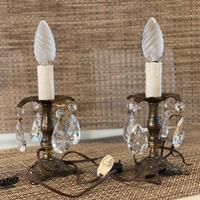 Abat-jour vintage con gocce di cristallo