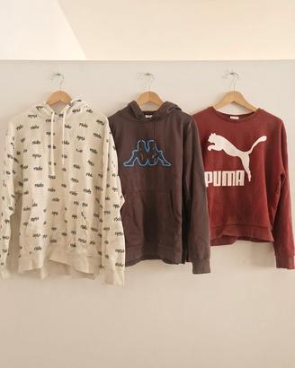 Lotto 3 felpe brand (Nike, Kappa, Puma)
