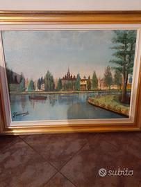 Quadro olio su tela Cracovia G. Secomandi