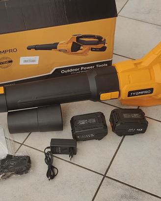 Soffiatore per Foglie a Batteria 21V + 2 Batterie 