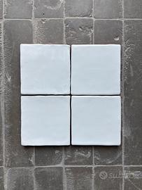 Piastrelle smaltate bianco lucido