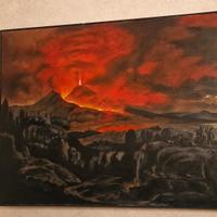 Dipinto su tela 81x61 cm "Eruzione vulcanica" 2008
