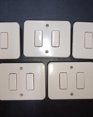 BTicino doppio deviatore vintage 5 pezzi 