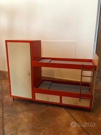 Letto a castello Zax anni 60 con accessori