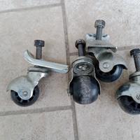 Set di 4 ruote, rotelle per mobili, carrelli, ecc.