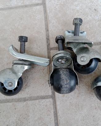 Set di 4 ruote, rotelle per mobili, carrelli, ecc.
