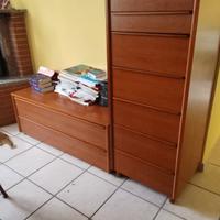 settimino+ cassettiera in noce