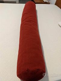 CUSCINO CILINDRICO BORDEAUX  120 CM SFODERABILE