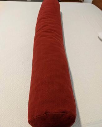 CUSCINO CILINDRICO BORDEAUX  120 CM SFODERABILE