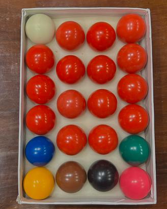 Set Bilie/ Palle da Snooker Vintage con Scatola