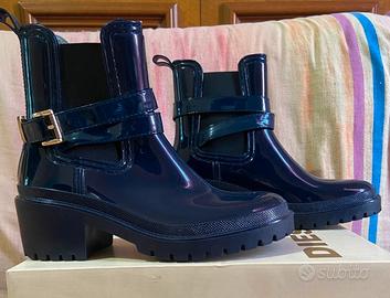 Stivali pioggia blu donna