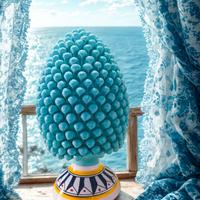 Pigna 50 cm  Ceramica pugliese simbolo di fortuna