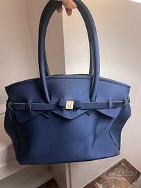 Borsa Shoppimg a spalla “Save my Bag”  blu