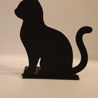 ferma libri gatto nero stilizzato 