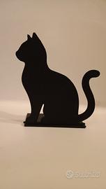 ferma libri gatto nero stilizzato 