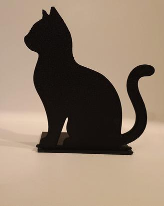 ferma libri gatto nero stilizzato 