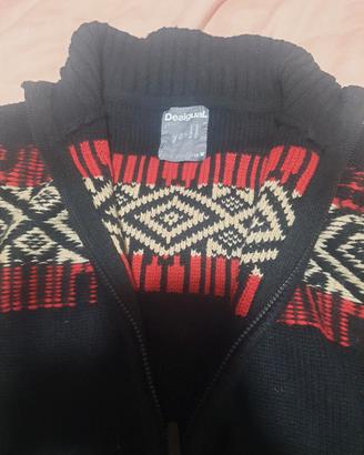 cardigan con cerniera desigual